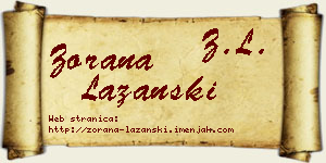 Zorana Lazanski vizit kartica